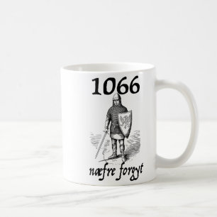 1066 Nie Vergessen Naefre Forgyt Lustige Englische Kaffeetasse