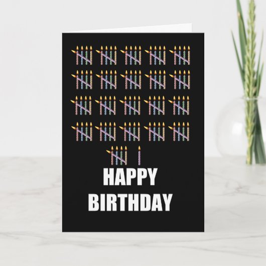 106. Geburtstag mit Kerzen Karte (Vorderseite)