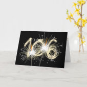 106. Geburtstagsparkler auf Black Karte (Gelbe Blume)