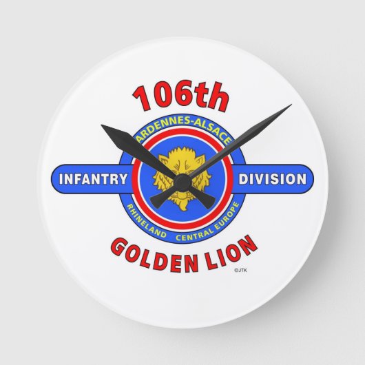 106. INFANTRY-ABTEILUNG "GOLDEN LION" RUNDE WANDUHR (Vorderseite)