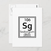 106 Seaborgium Postkarte (Vorne/Hinten)