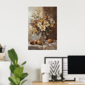 1070 Blume und Äpfel im Herbst Poster (Heimbüro)