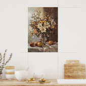 1070 Blume und Äpfel im Herbst Poster (Küche)