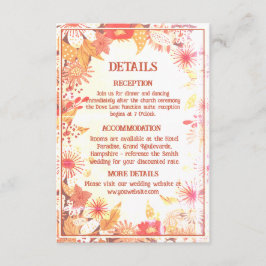 1070er Retro - Hochzeitseinschlusskarte Begleitkarte