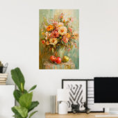 1071 Blume und Äpfel im Herbst Poster (Heimbüro)