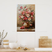1075 Blume und Äpfel im Herbst Poster (Küche)