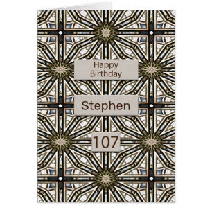 107. Geburtstag Abstrakt Mandala Design