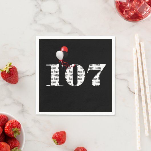 107. Geburtstagsballons Serviette (Beispiel)