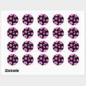 107 PINK SOCCER BALL SPORTS TEAM PATTERN WALLPAPER RUNDER AUFKLEBER (Blatt)