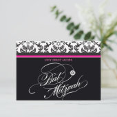 107Jodene - BAT MITZVAH RESPONSE CARDS :: Zeremoni RSVP Karte (Stehend Vorderseite)
