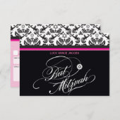 107Jodene - BAT MITZVAH RESPONSE CARDS :: Zeremoni RSVP Karte (Vorne/Hinten)