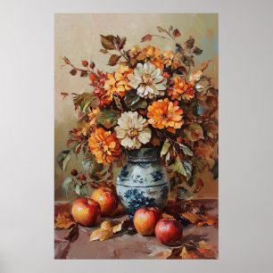 1080 Blume und Äpfel im Herbst Poster