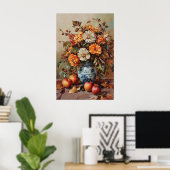1080 Blume und Äpfel im Herbst Poster (Heimbüro)