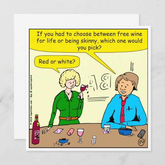 1084 Roter oder Weißer Cartoon Mitteilungskarte (Vorne/Hinten)