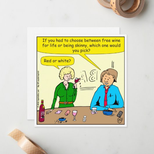 1084 Roter oder Weißer Cartoon Mitteilungskarte (Vorderseite/Rückseite Beispiel)