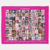 108 Foto Collage und Text Personalisiert DIY Custo Fleecedecke (Vorderseite (Horizontal))