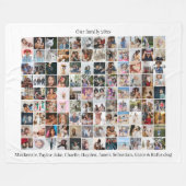 108 Foto Collage und Text Personalisiert DIY Custo Fleecedecke (Vorderseite (Horizontal))