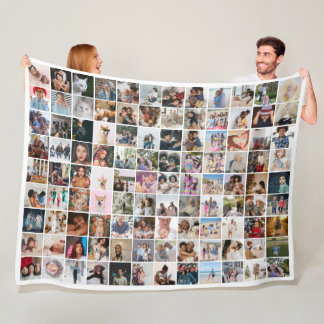108 FotoCollage Einzigartige Personalisierte DIY-A Fleecedecke