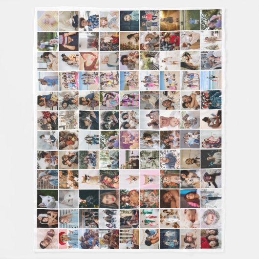 108 FotoCollage Einzigartige Personalisierte DIY-A Fleecedecke (Vorderseite)