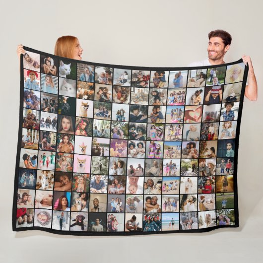 108 FotoCollage Einzigartige Personalisierte DIY-A Fleecedecke (Beispiel)