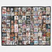 108 FotoCollage Einzigartige Personalisierte DIY-A Fleecedecke (Vorderseite (Horizontal))