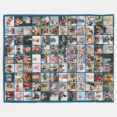 108 FotoCollage Einzigartige Personalisierte DIY-A Fleecedecke (Vorderseite (Horizontal))