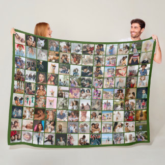 108 FotoCollage Einzigartige Personalisierte DIY-A Fleecedecke