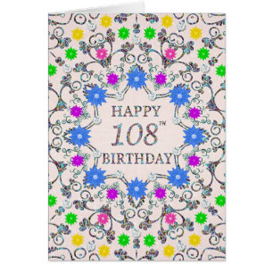 108. Geburtstag Abstrakte Blume 