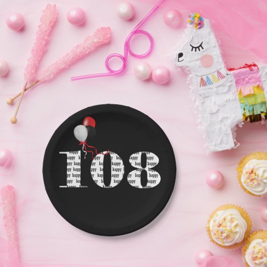 108. Geburtstagsballons Pappteller (Party)