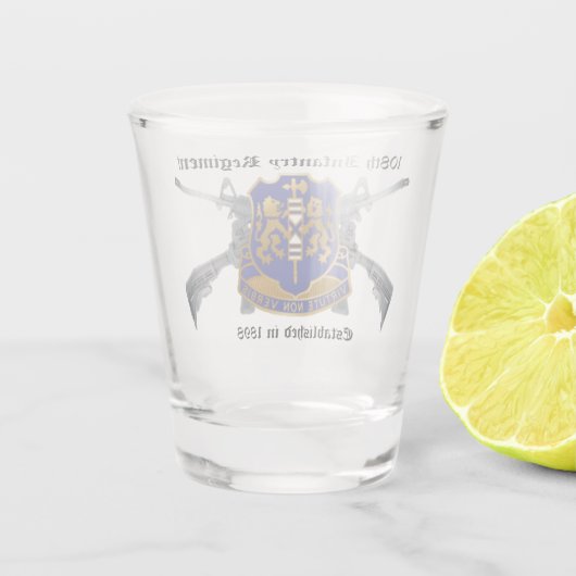 108. Infantry Regiment Shot Glass Schnapsglas (Rückseite)