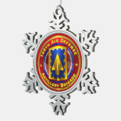 108. Luftwaffenartillerie-Brigade Schneeflocken Zinn-Ornament (Rechts)