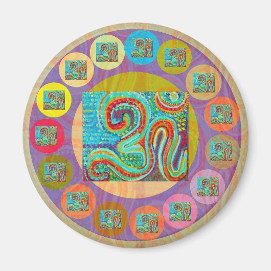 108 OM MANTRA für alle Magnet (Vorne)