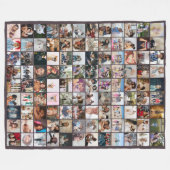 108 Photo Collage  Unique Personalized DIY Custom Fleecedecke (Vorderseite (Horizontal))