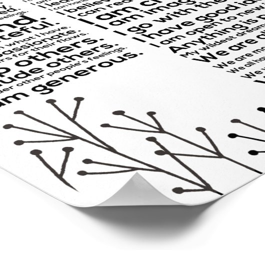 108 Positive Bejahungen für das Girls Poster (Ecke)