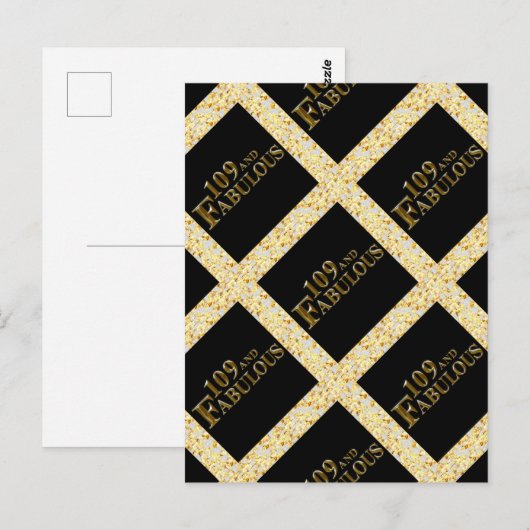 109 Geburtstag Postkarte (Vorne/Hinten)