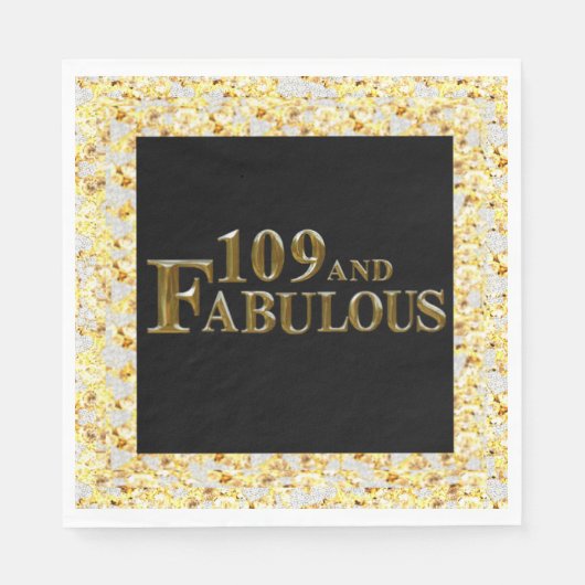109 Geburtstag Serviette (Vorderseite)