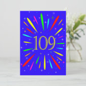 109. Geburtstagsparty Einladung Explosion (Stehend Vorderseite)