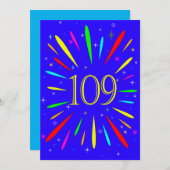 109. Geburtstagsparty Einladung Explosion (Vorne/Hinten)