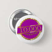 10.000 GEOCACHING FINDET 10 KM ERREICHUNGSPREIS BUTTON (Vorne & Hinten)