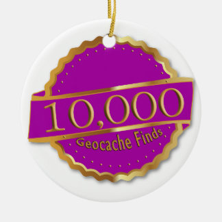 10.000 GEOCACHING FINDET 10 KM ERREICHUNGSPREIS KERAMIK ORNAMENT