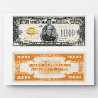 10.000 $ Gold Certificate Bank Note 1934 Fotoplatte