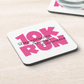 10.00 Uhr Laufen rosa Sportlauf Getränkeuntersetzer (Linke Seite)