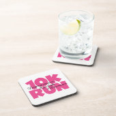 10.00 Uhr Laufen rosa Sportlauf Getränkeuntersetzer (Rechte Seite)