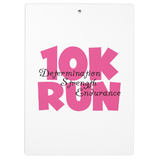 10.00 Uhr Laufen rosa Sportlauf Klemmbrett (Rückseite)