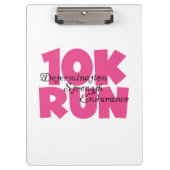10.00 Uhr Laufen rosa Sportlauf Klemmbrett (Vorderseite)