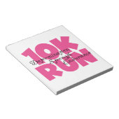 10.00 Uhr Laufen rosa Sportlauf Notizblock (angewinkelt)