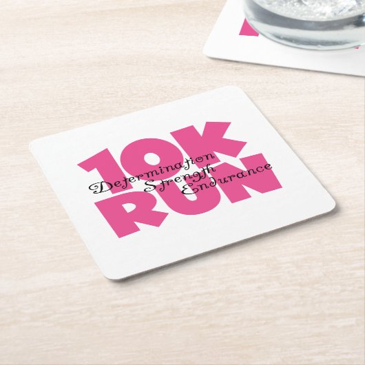 10.00 Uhr Laufen rosa Sportlauf Rechteckiger Pappuntersetzer (angewinkelt)