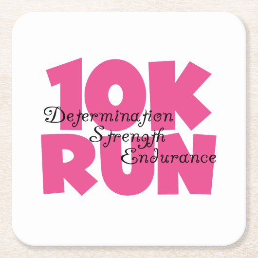 10.00 Uhr Laufen rosa Sportlauf Rechteckiger Pappuntersetzer (Vorderseite)