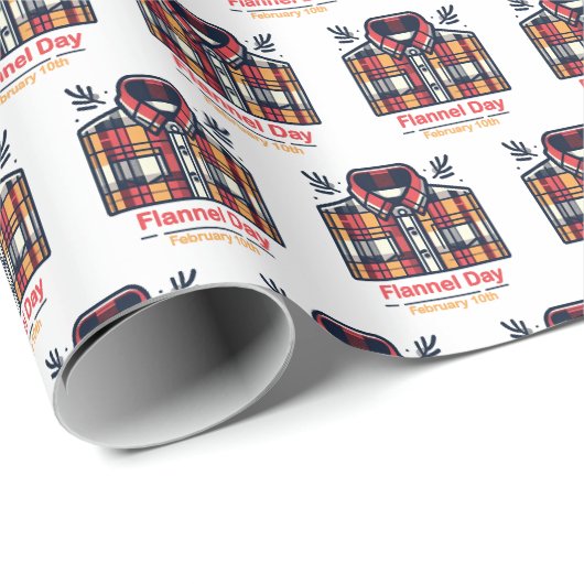 10.02. - Flannel Day Geschenkpapier (Rolleneckpunkt)