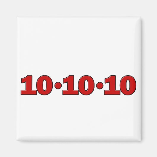 10-10-10: 10. Oktober 2010 Magnet (Vorne)